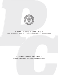 Providence College Commencement Program 2024