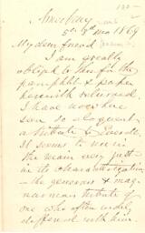 John Greenleaf Whittier letter to Richard Henry Dana, 1869 March 5