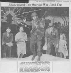 Rhode Island Goes over the War Bond Top- Newspaper Clipping