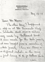 Letter from Adelaide Babcock to Cornelius Moore 5/17/54