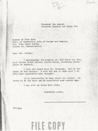 Letter from Cornelius Moore to Yves Buhler 11/2/62