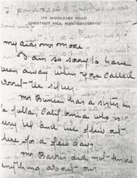 Letter from Dorothy Clarke Bunce to Cornelius Moore 