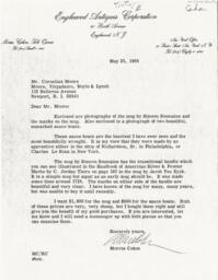 Letter from Morris Cohon to Cornelius Moore 5/25/66