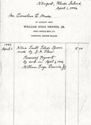 Invoice for J.A. Shaw Silver Spoon