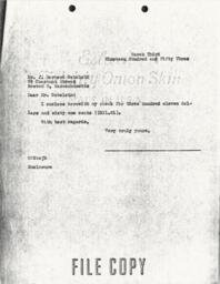 Payment from Cornelius Moore to J. Herbert Gebelein