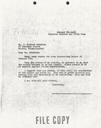 Letter from Corneilus Moore to J. Herbert Gebelein 1/11/54