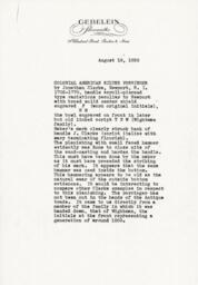 Description of Clarke Silver Porringer 8/18/55