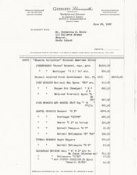 Invoice for Edwards Collection