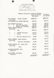 Itemized Listing of Edwards Collection