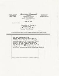 Invoice from Gebelein Silversmiths 6/16/70
