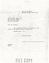 Letter from Cornelius Moore to Phillip Basson 1/10/64