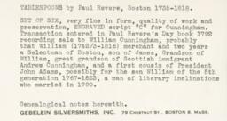 Description of Paul Revere Tablespoons