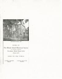 Rhode Island Historical Society Brochure 