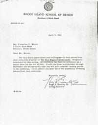 Letter from Hugh J. Gourley III to Cornelius Moore 4/9/65