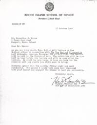 Letter from Hugh J. Gourley III to Cornelius Moore 10/27/65