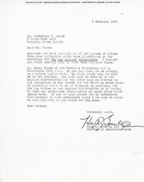 Letter from Hugh J. Gourley III to Cornelius Moore 2/7/66