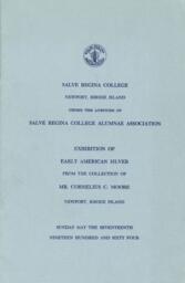 Catalog of Silver Items on Display at Salve Regina College 5/17/64
