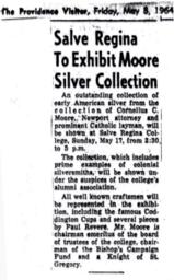 Article about Moore Silver Display at Salve Regina