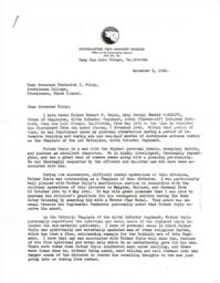 Letter from Major General Terry Allen to Reverend Frederick C. Foley