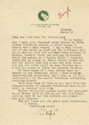 Letter from Reverend Edward P. Doyle, O.P. in Germany