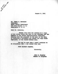 Letter of John E. Fogarty