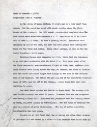 Draft of remarks of Rep. John E. Fogarty, 9/8/60