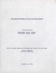 "The Federal Government and the Voluntary Agency"
