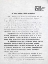 "The Role of Congress in Public Health Research"