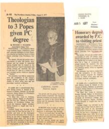Theologian to 3 Popes Given PC Degree