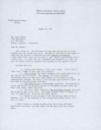 Letter from Jane Jackson to Louis Keefer