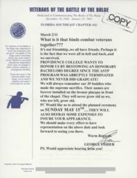 Copy: George Fisher Letter to ASTP Veterans