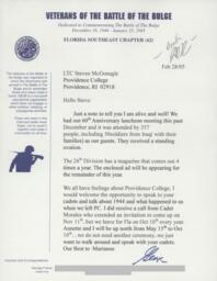 Letter from George Fisher to Steven McGonagle