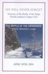 "We will Never Forget"- Battle of the Ardennes