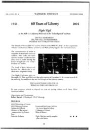 "60 Years of Liberty"- Memorial Vigil for 26th US Infantry Memorial