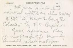 Description of Moody Russell Spout Cup