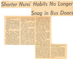 Shorter Nuns' Habits... 