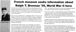 French Museum seeks information about Ralph T. Brennan '35, World War II Hero