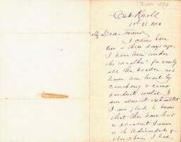 John Greenleaf Whittier letter to Lucy Larcom, [1890] November 1