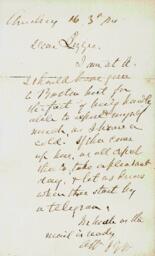 John Greenleaf Whittier letter to Elizabeth Pickard, March 16th