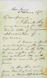 John Greenleaf Whittier letter to Hannah E. Underwood, 1870 October 8