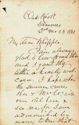 John Greenleaf Whittier letter to Edwin P. Whipple, 1880 February 26