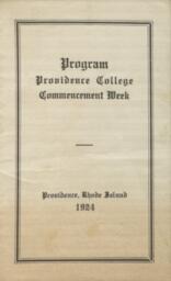 Providence College Commencement Program 1924