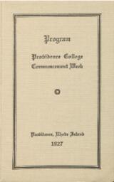 Providence College Commencement Program 1927