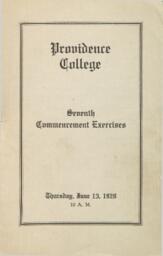 Providence College Commencement Program 1929