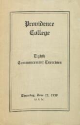 Providence College Commencement Program 1930