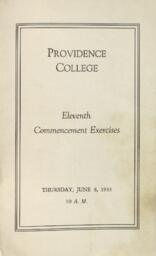 Providence College Commencement Program 1933