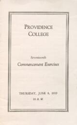 Providence College Commencement Program 1939