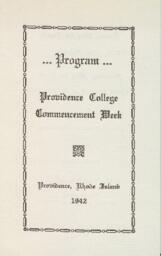 Providence College Commencement Program 1942