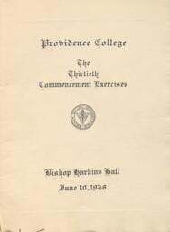 Providence College Commencement Program 1948