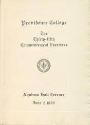 Providence College Commencement Program 1953